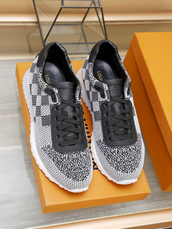 LV CLASSIC SNEAKER IN GREY MIX BLACK LUMINOUS KNIT