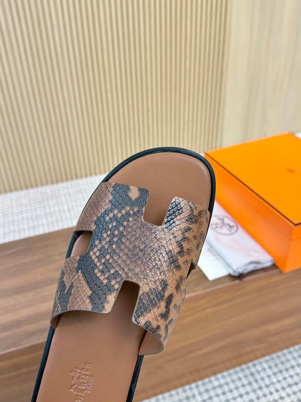 HM Men Izmir Sandals Brown Snakeskin 799287