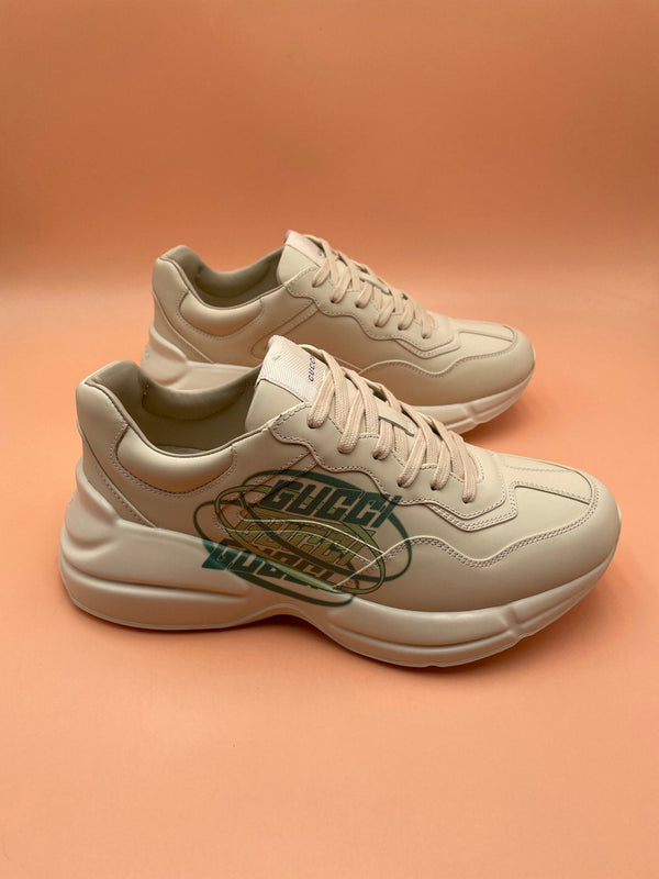 GG Men's Rhyton Sneaker Beige Sheepskin 523547