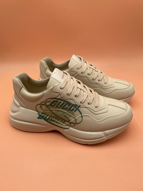 GG Men's Rhyton Sneaker Beige Sheepskin 523547