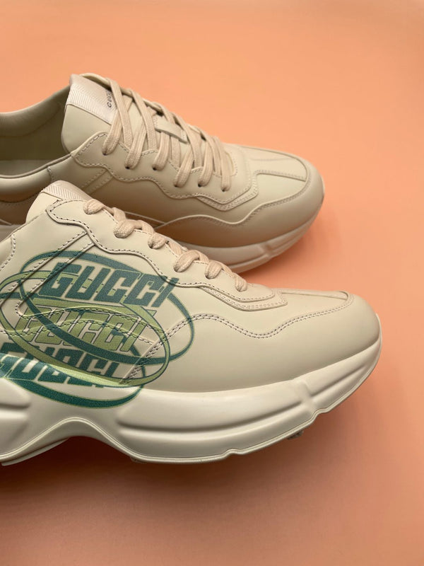 GG Men's Rhyton Sneaker Beige Sheepskin 523547