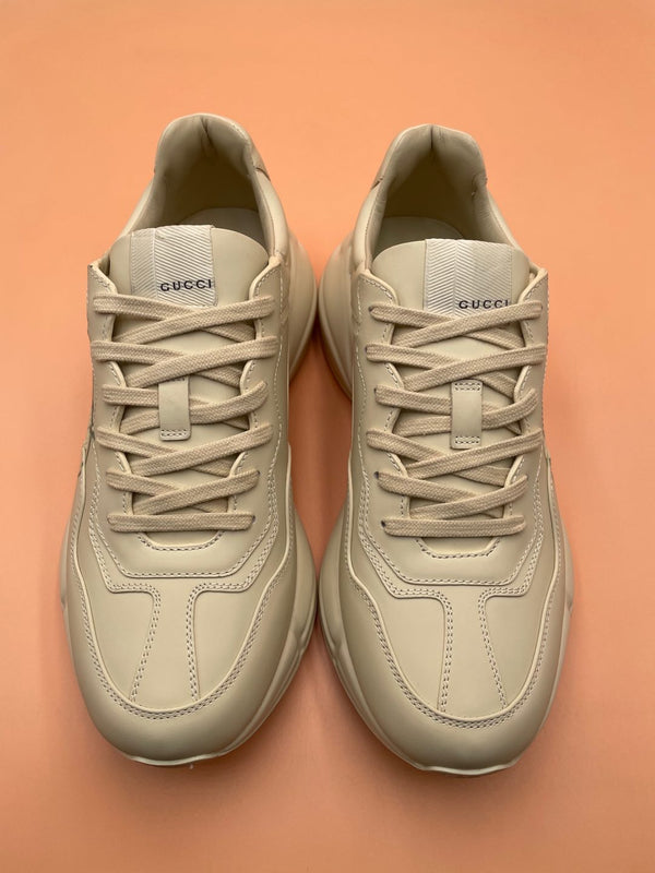 GG Men's Rhyton Sneaker Beige Sheepskin 523547