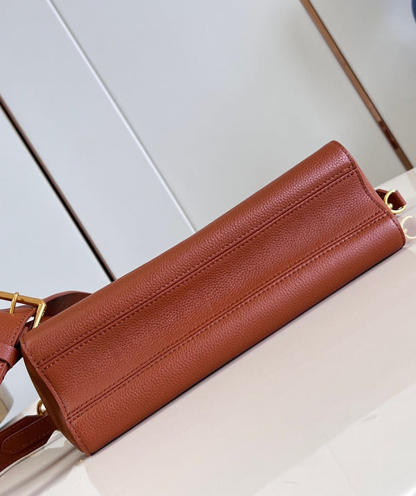 lv soft twist 27cm cognac calfskin gold hardware