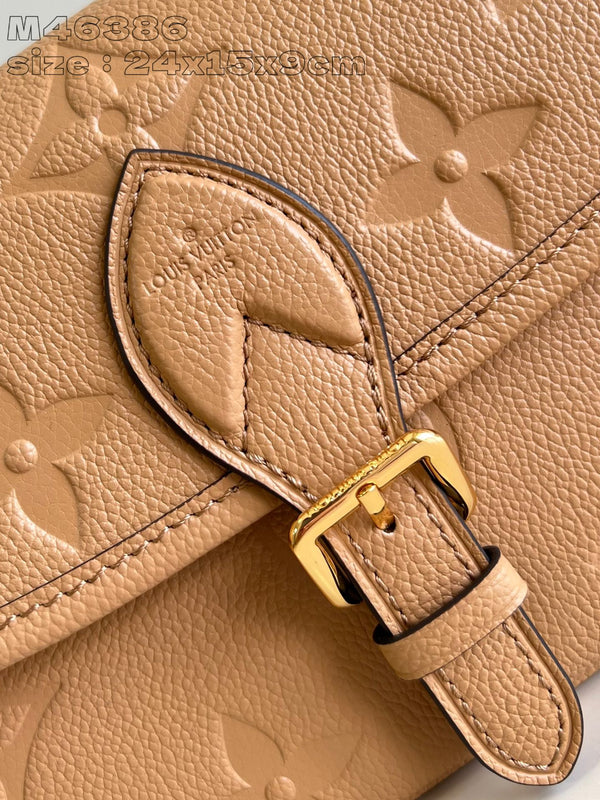 LV DIANE 24 DARK BEIGE MONOGRAM EMPREINTE CALFSKIN