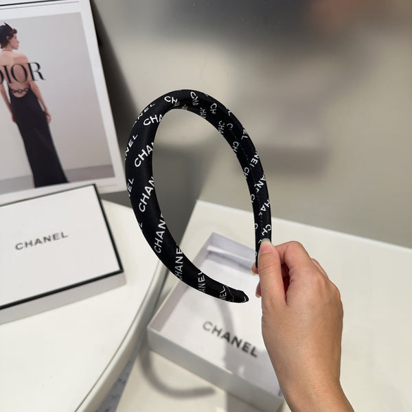 BLACK MIX WHITE FABRIC HAIRBAND 425530