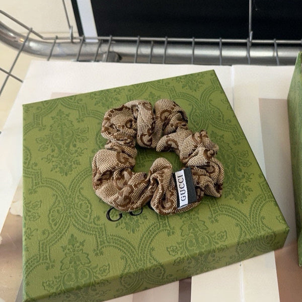 SCRUNCHIE IN TELA BEIGE ED EBANO 429353