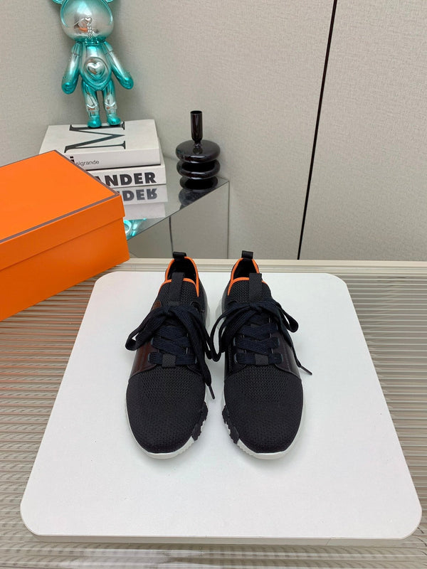 HM Depart Slip-on Sneaker In Black Woven Fabric 106328