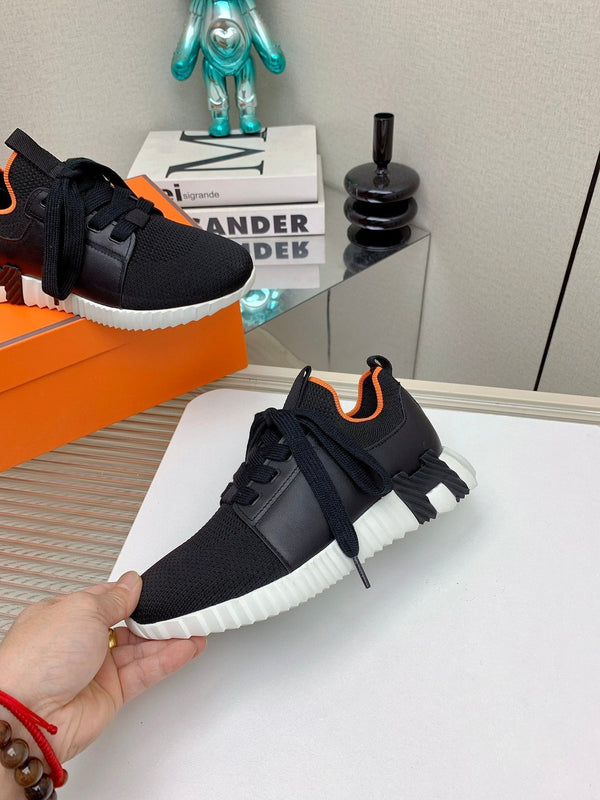 HM Depart Slip-on Sneaker In Black Woven Fabric 106328