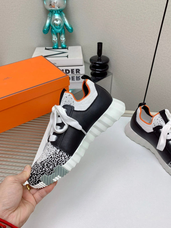 HM Depart Slip-on Sneaker In Black Omber Woven Fabric 106329