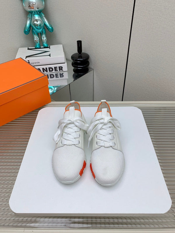 HM Depart Slip-on Sneaker In White Woven Fabric 106333