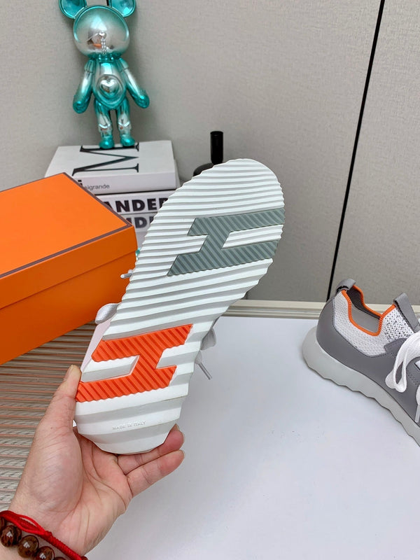 HM Depart Slip-on Sneaker In Grey Omber Woven Fabric 106335