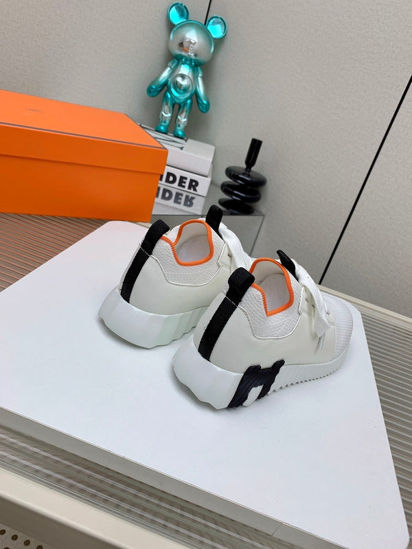 HM Depart Slip-on Sneaker In White Woven Fabric 106327