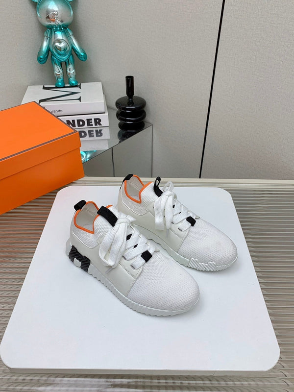 HM Depart Slip-on Sneaker In White Woven Fabric 106327