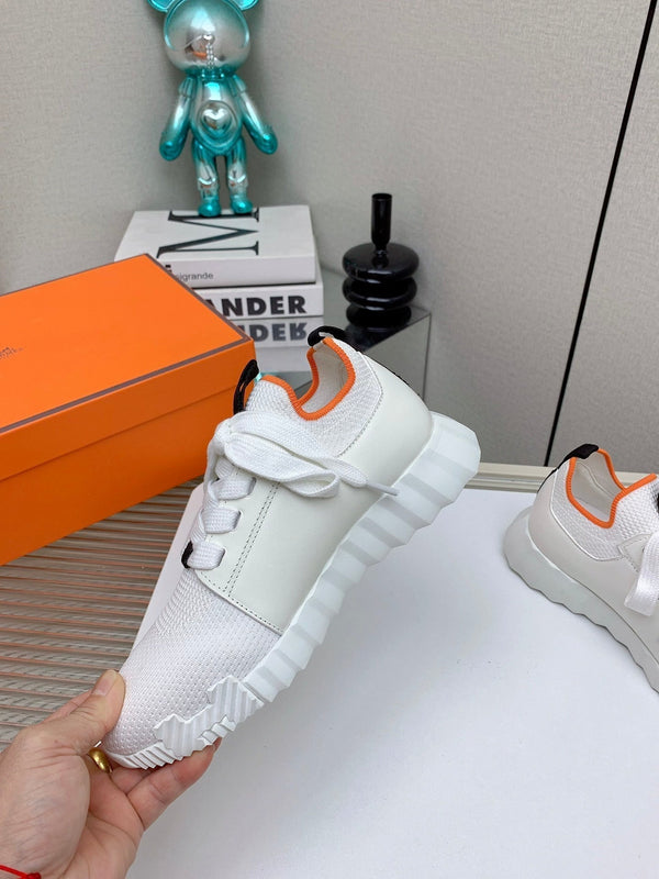 HM Depart Slip-on Sneaker In White Woven Fabric 106327