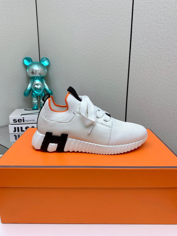 HM Depart Slip-on Sneaker In White Woven Fabric 106327