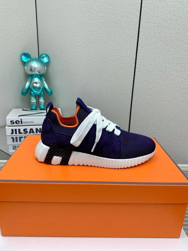 HM Depart Slip-on Sneaker In Navy Blue Woven Fabric 106325