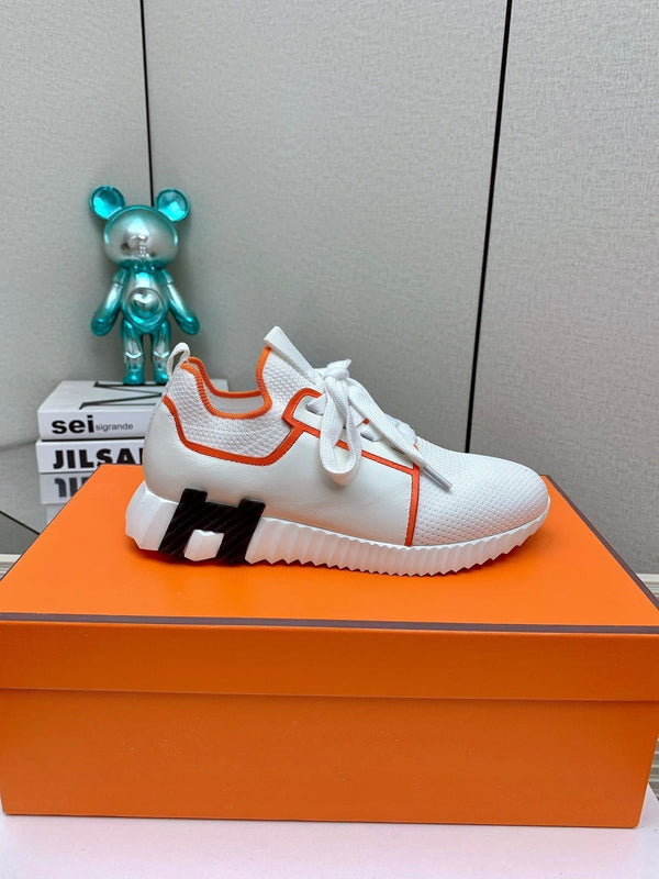 HM Depart Slip-on Sneaker In White Woven Fabric 106323