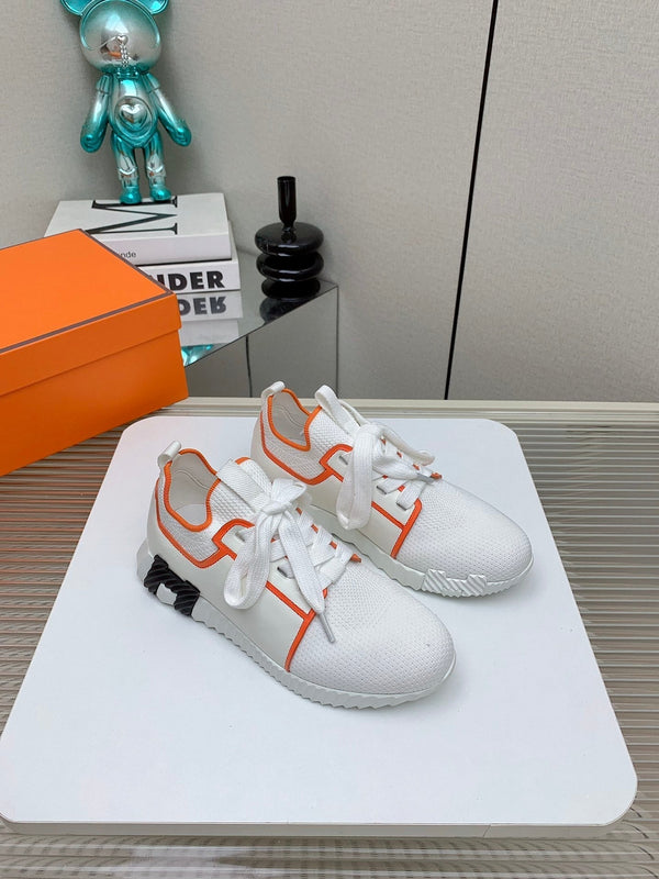 HM Depart Slip-on Sneaker In White Woven Fabric 106323