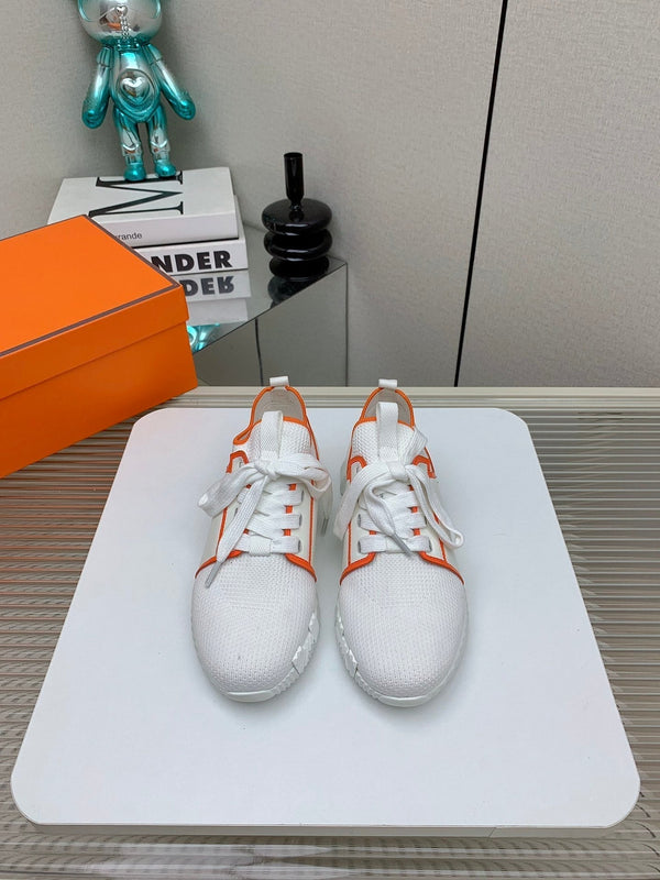 HM Depart Slip-on Sneaker In White Woven Fabric 106323