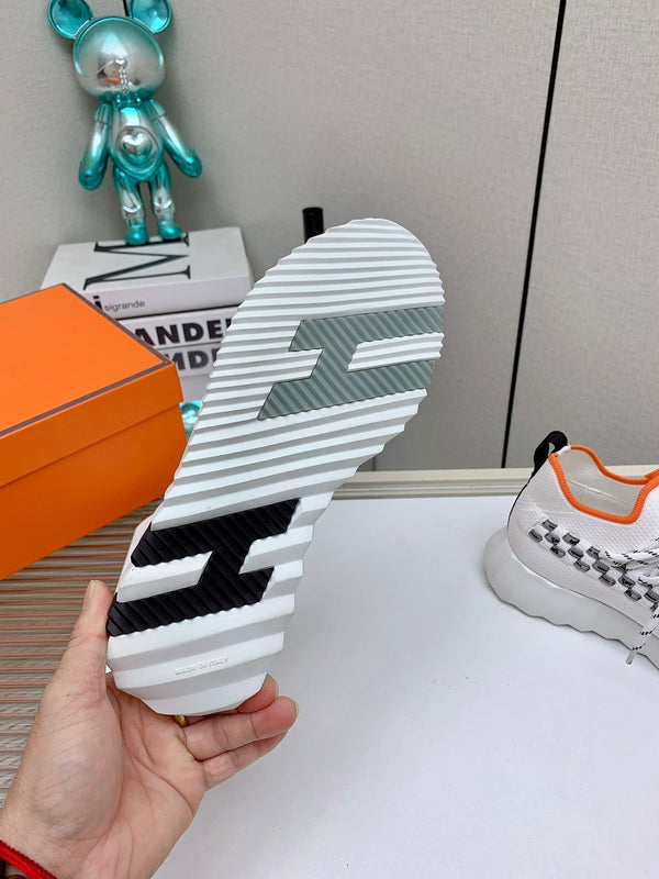 HM Flex slip-on sneaker In White Woven Fabric 106321