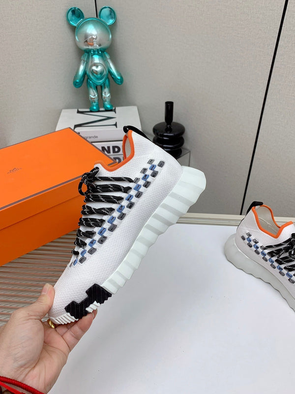 HM Flex slip-on sneaker In White Woven Fabric 106319