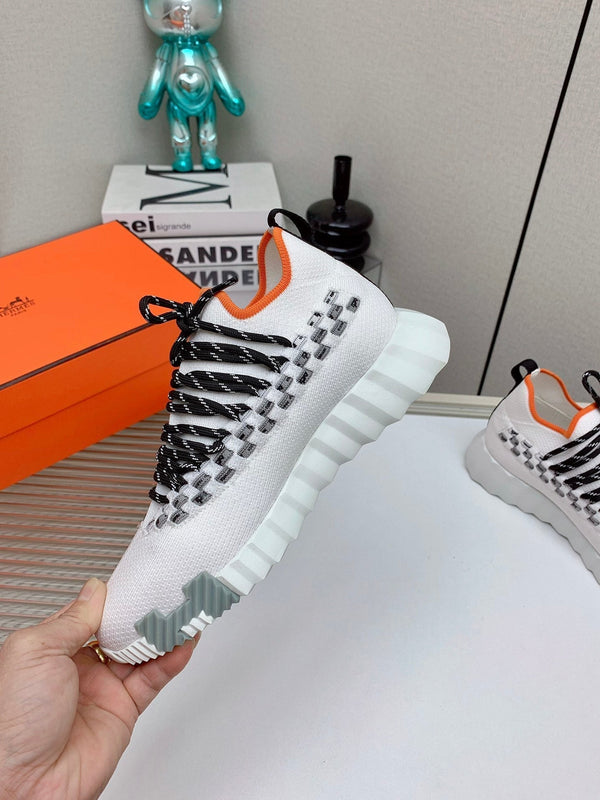 HM Flex slip-on sneaker In White Woven Fabric 106315