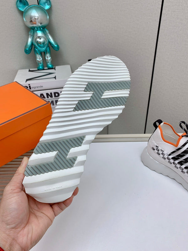 HM Flex slip-on sneaker In White Woven Fabric 106315