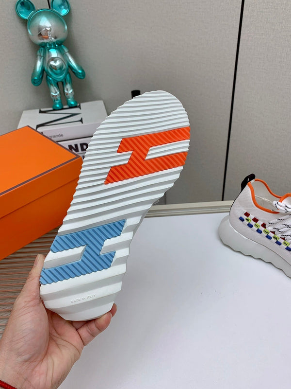 HM Flex slip-on sneaker In White Woven Fabric 106314