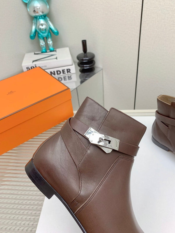 HM Neo Ankle Boot Earth Brown Calfskin 971365