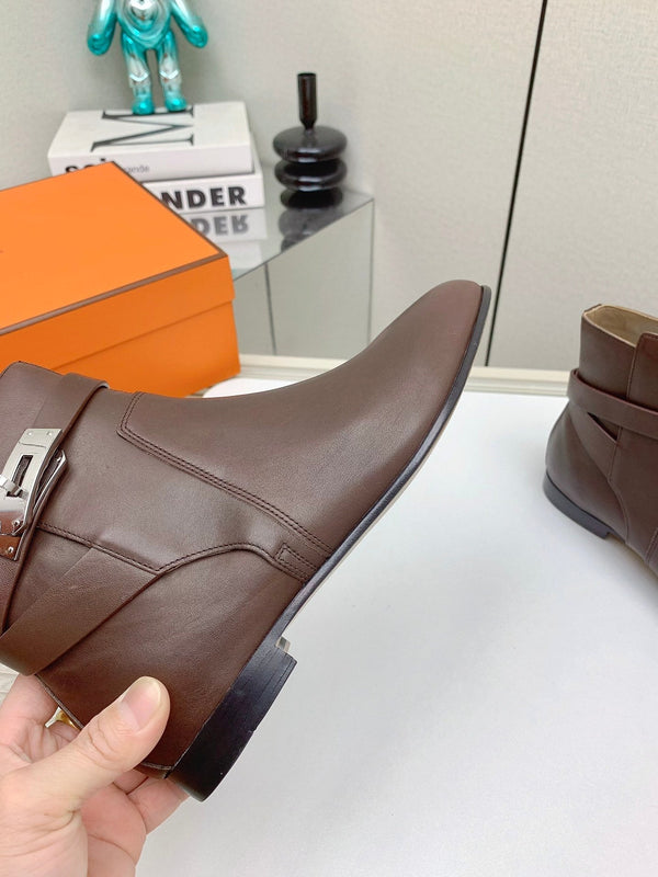 HM Neo Ankle Boot Earth Brown Calfskin 971365