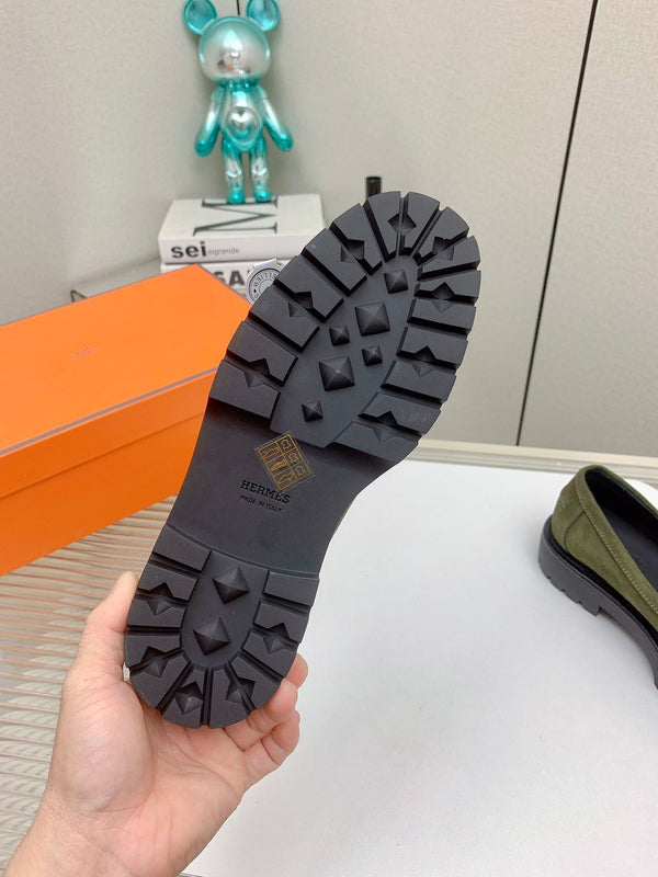 HM Icone Loafer Moss Green Suede 971403