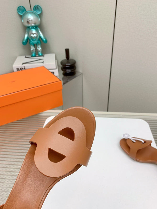 HM Juliette 60 Sandal In Brown Lambskin 106181