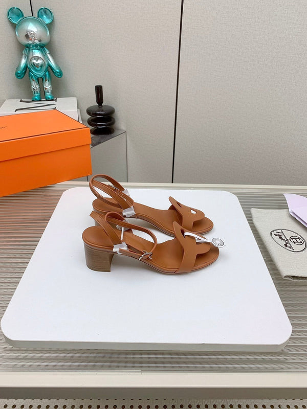 HM Juliette 60 Sandal In Brown Lambskin 106181