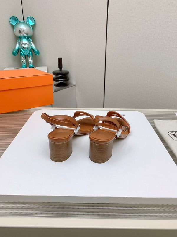 HM Juliette 60 Sandal In Brown Lambskin 106181