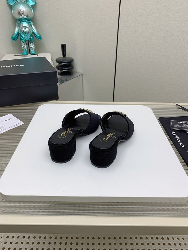 Sandali CC Mule 50m in velluto nero 148971