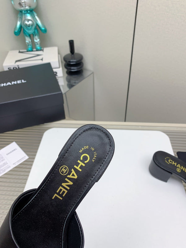 Sandali CC Mule 50m in pelle di agnello nera 148976