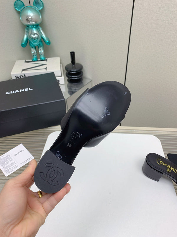 Sandali CC Mule 50m in pelle di agnello nera 148976