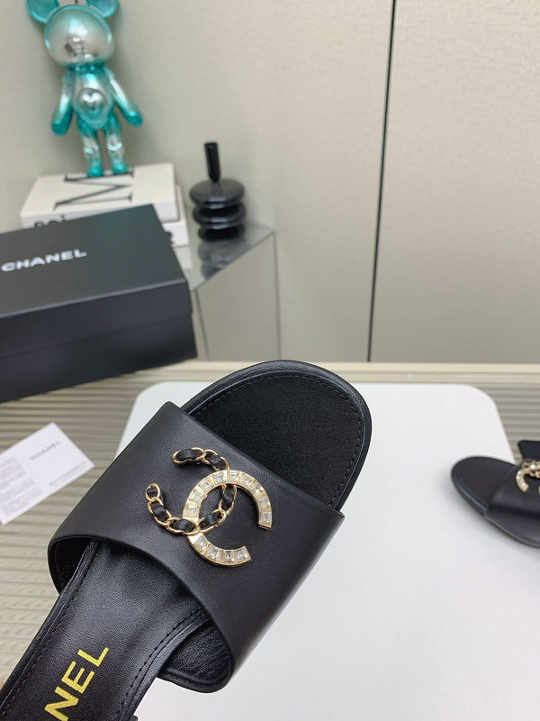 Sandali CC Mule 50m in pelle di agnello nera 148976