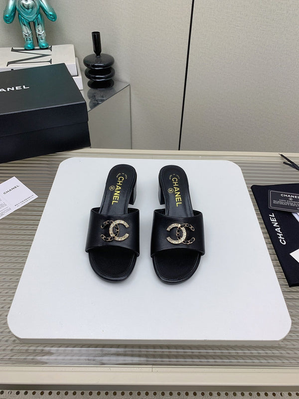 Sandali CC Mule 50m in pelle di agnello nera 148976