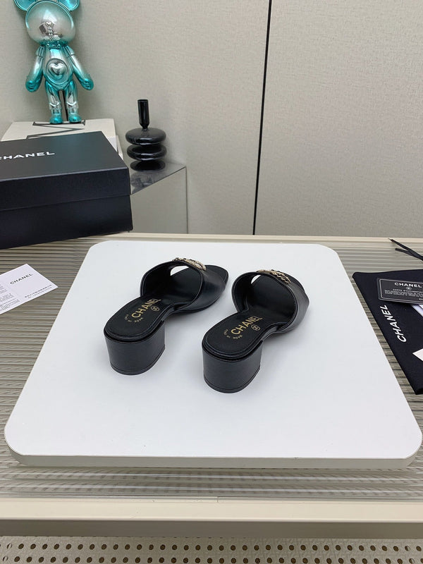 Sandali CC Mule 50m in pelle di agnello nera 148976