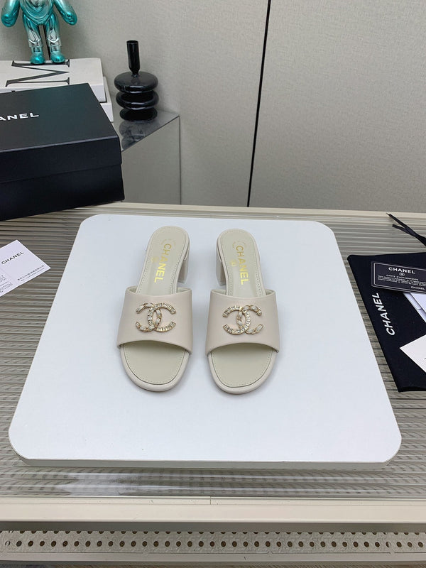 Sandali CC Mule 50m in pelle di agnello bianca 148978