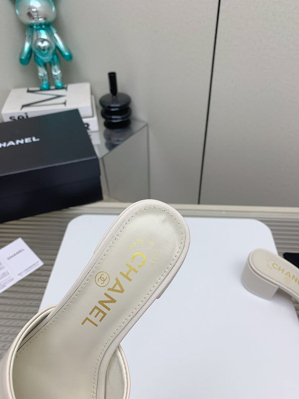 Sandali CC Mule 50m in pelle di agnello bianca 148978