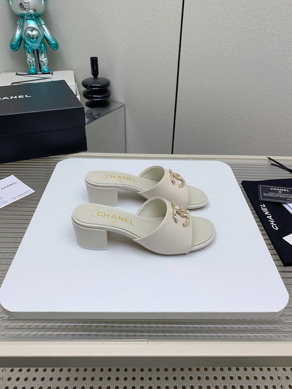 Sandali CC Mule 50m in pelle di agnello bianca 148978