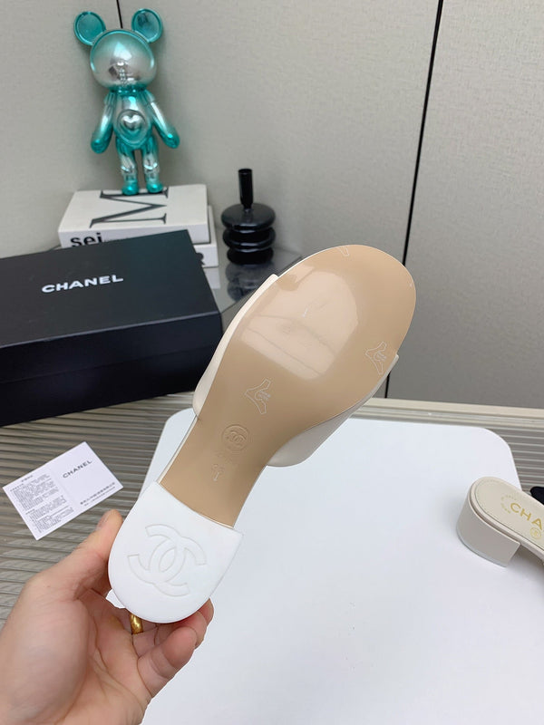 Sandali CC Mule 50m in pelle di agnello bianca 148978