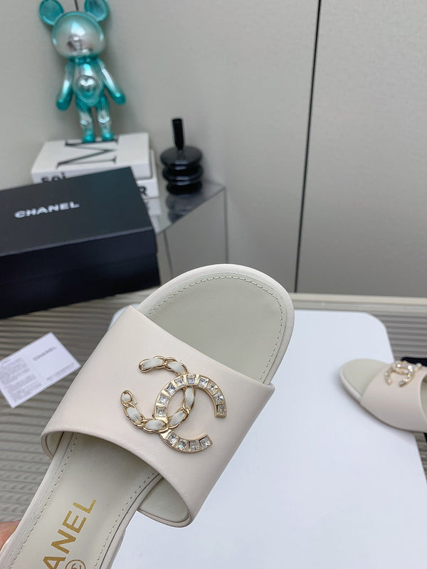 Sandali CC Mule 50m in pelle di agnello bianca 148978