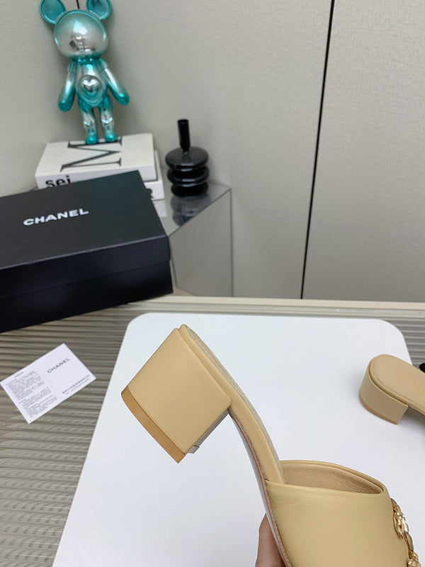 Sandali CC Mule 50m in pelle di agnello beige 148980