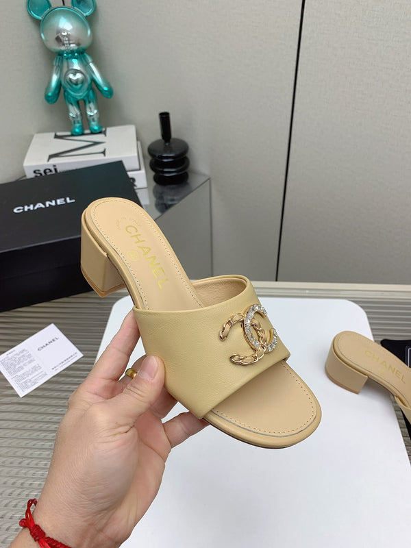 Sandali CC Mule 50m in pelle di agnello beige 148980