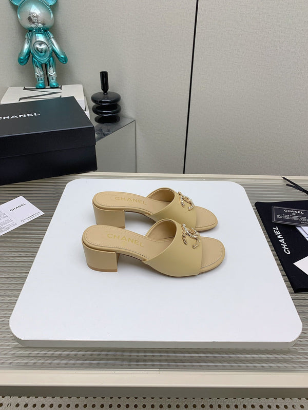 Sandali CC Mule 50m in pelle di agnello beige 148980