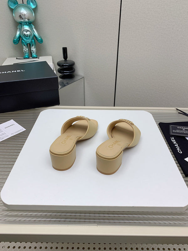 Sandali CC Mule 50m in pelle di agnello beige 148980