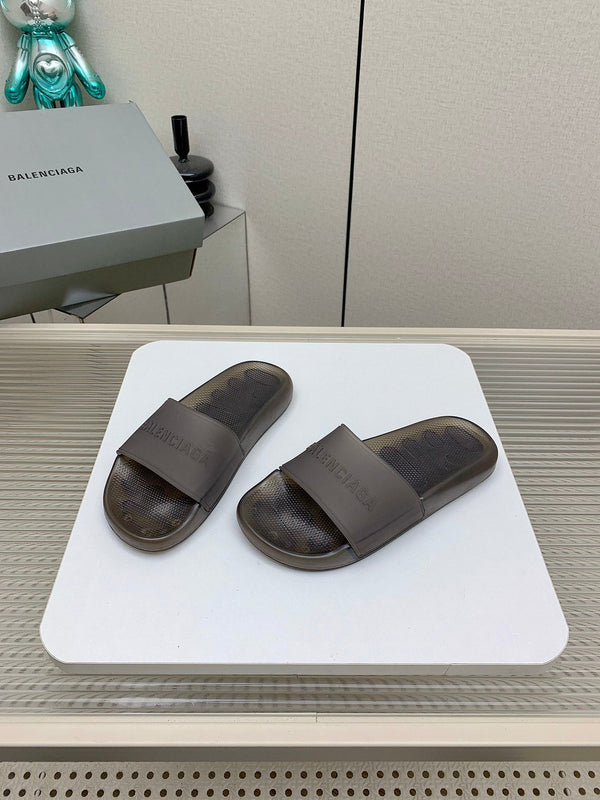 SANDALO CIABATTA DA PISCINA IN GOMMA MARRONE FUMO